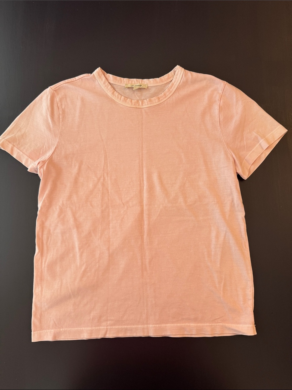 Madewell classic crewneck T-shirt, pale, pink size small 100% cotton